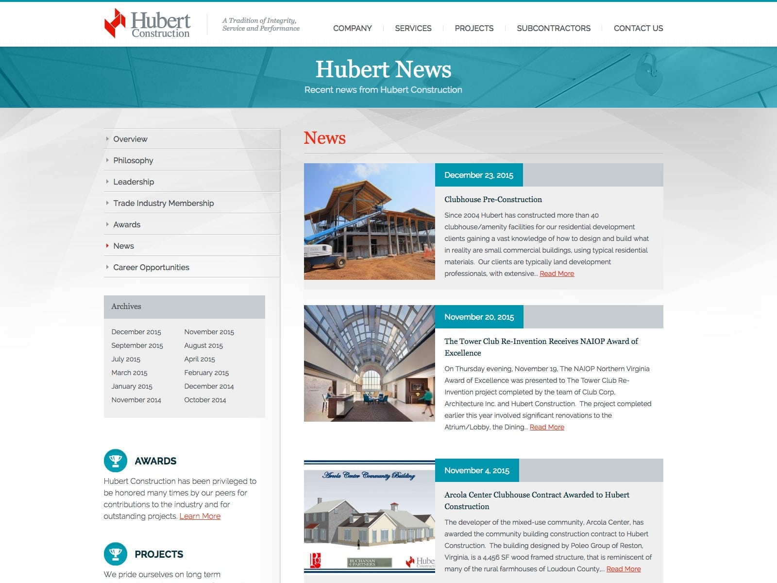 Hubert Construction Company